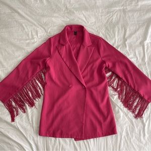 FUCHSIA BLAZER MINI DRESS SIZE 4